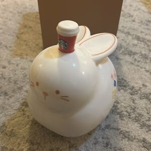 Starbucks Rabbit Bunny Coin Bank Ceramic 2023 Lunar New Year